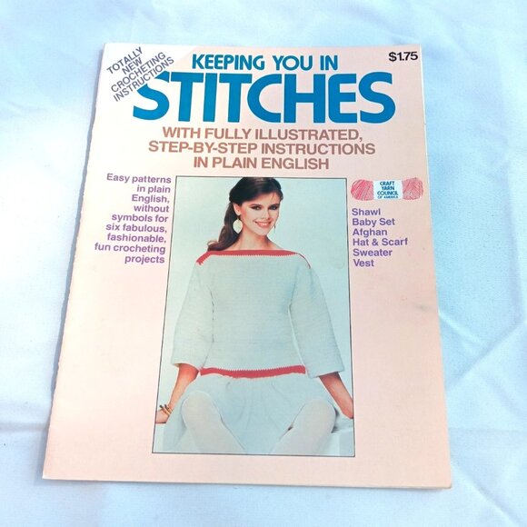 Keeping You In Stitches How to Crochet Shawl Baby Afghan Hat Scarf Sweater Vest - Picture 1 of 4